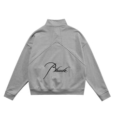 RHUDE Vintage Stand Collar Half Zip Sweatshirt