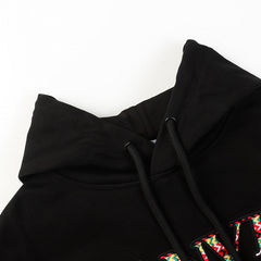 Lanvin Logo Embroidered Cotton Hooded Sweatshirt