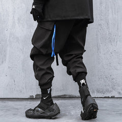 BLACK DARK TECHWEAR PANTS